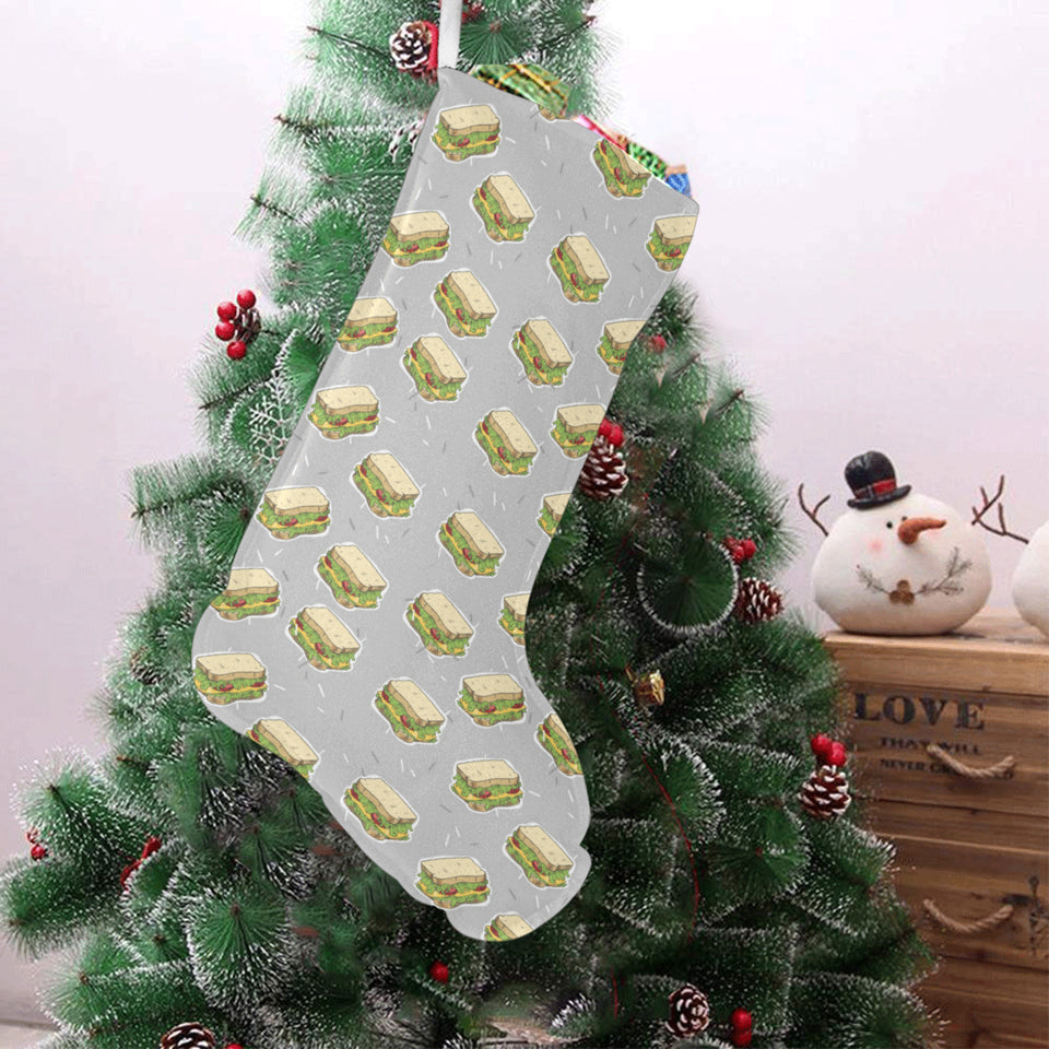 Sandwich Pattern Print Design 05 Christmas Stocking