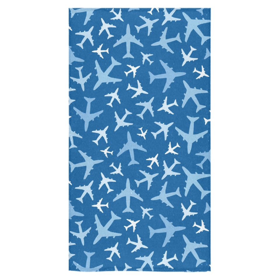 Airplane pattern in the sky Bath Towel