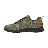 Colorful papaya tropical leaves Women's Sneaker Shoes