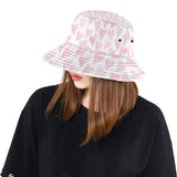 Watercolor pink heart pattern Unisex Bucket Hat