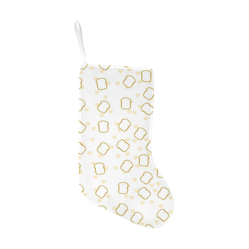 Bread Toast Pattern Print Design 01 Christmas Stocking
