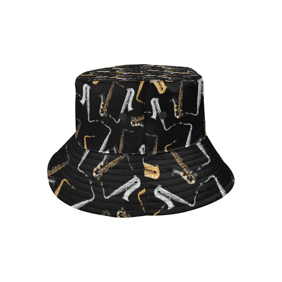 saxophone design pattern Unisex Bucket Hat