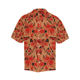 Fire flame pattern Men's All Over Print Hawaiian Shirt