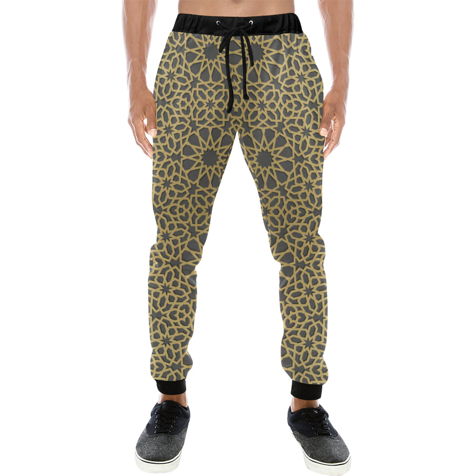 arabic star gold pattern Unisex Casual Sweatpants