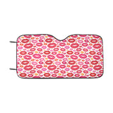 Lips Pattern Print Design 01 Car Sun Shade