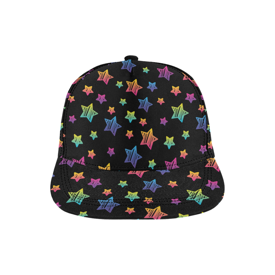 Colorful star pattern All Over Print Snapback Cap