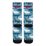 Whale design pattern Crew Socks