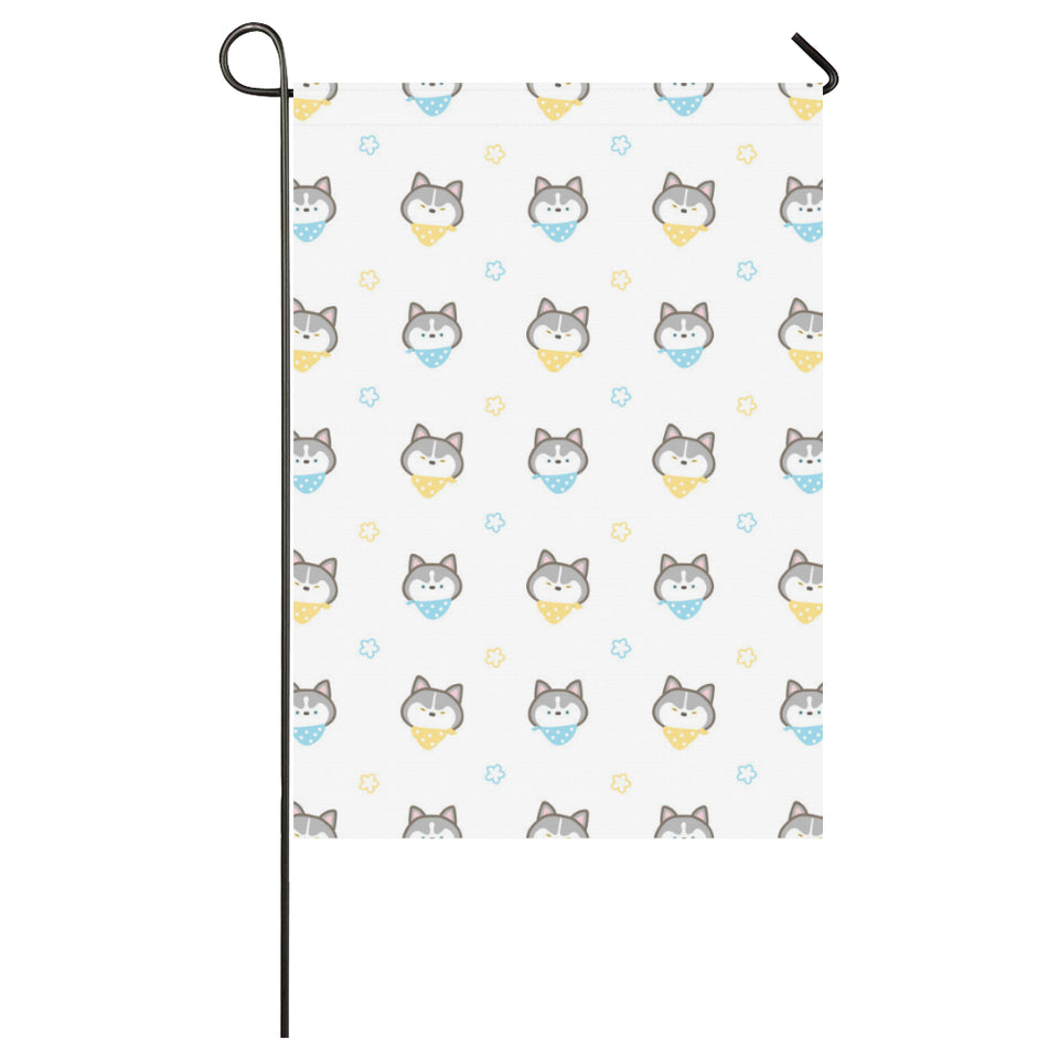 Cute Siberian Husky pattern House Flag Garden Flag