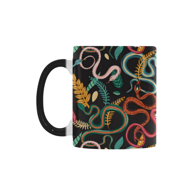 Colorful snake plant pattern Morphing Mug Heat Changing Mug