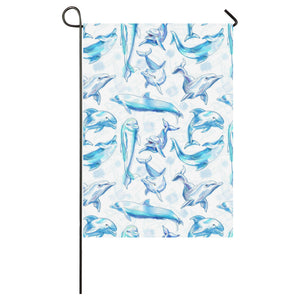 Watercolor dolphin pattern House Flag Garden Flag