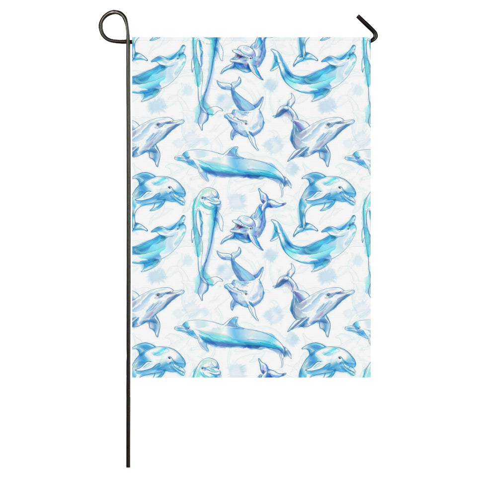 Watercolor dolphin pattern House Flag Garden Flag