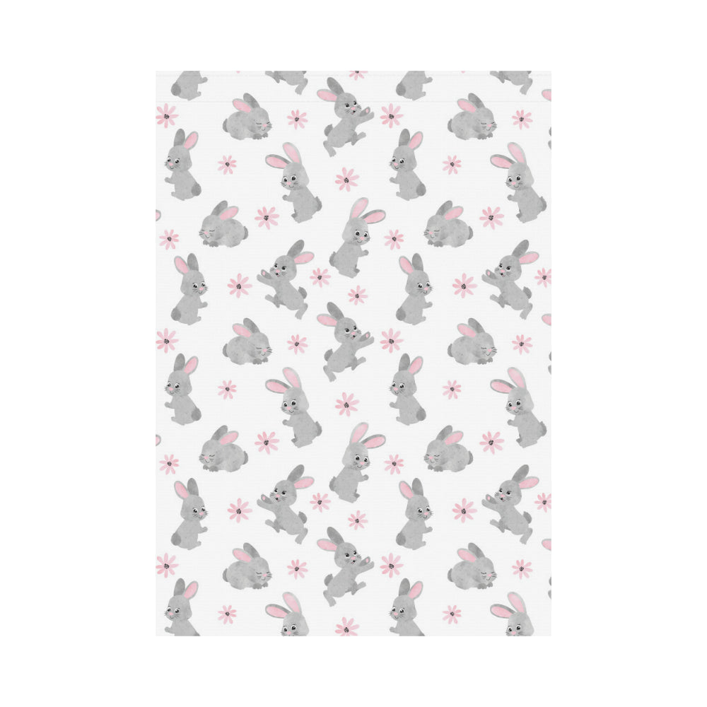 Watercolor cute rabbit pattern House Flag Garden Flag