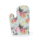 Colorful orchid flower pattern Heat Resistant Oven Mitts