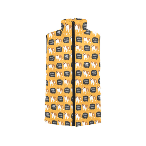English Bulldog Pattern Print Design 04 Men's Padded Vest