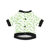 Green Peas Pattern Print Design 04 All Over Print Pet Dog Round Neck Fuzzy Shirt