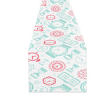 Clock time pattern blackground Table Runner