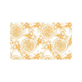 hand drawn orange fruit pattern Doormat