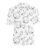 Garlic pattern black white Men's All Over Print Polo Shirt