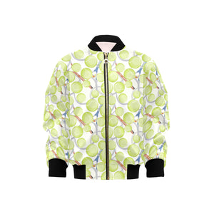 Tennis Pattern Print Design 01 Kids' Boys' Girls' Bomber Jacket