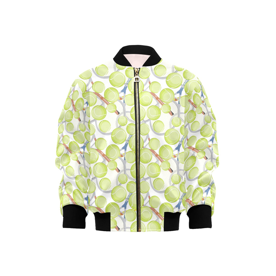 Tennis Pattern Print Design 01 Kids' Boys' Girls' Bomber Jacket