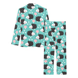 Hedgehog Pattern Print Design 03 Women's Long Pajama Set