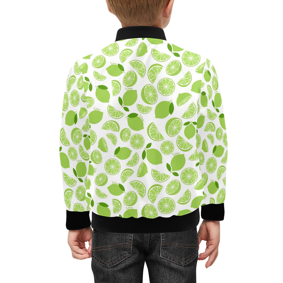 Lime design pattern Kids' Boys' Girls' Bomber Jacket