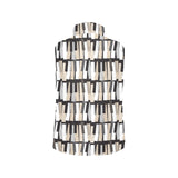 Piano Pattern Print Design 04 Women's Padded Vest