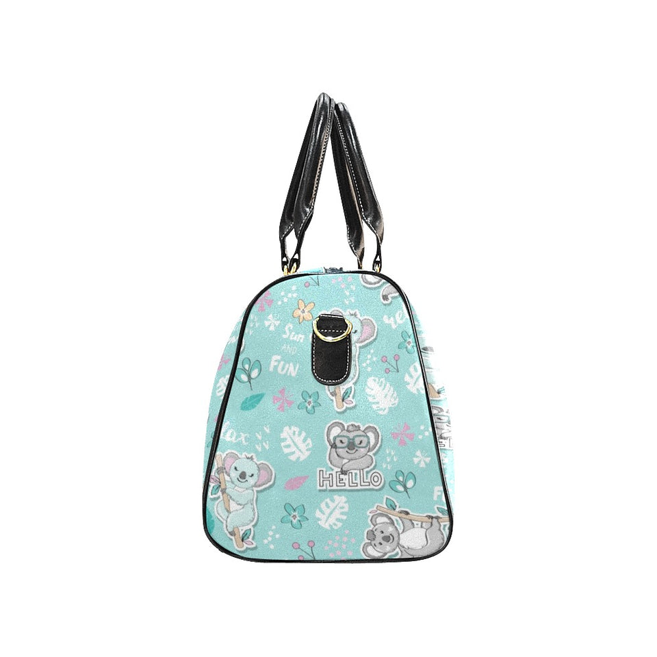 Cute koalas blue background pattern Travel Bag