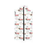 Cute dachshund bone pattern Women's Padded Vest