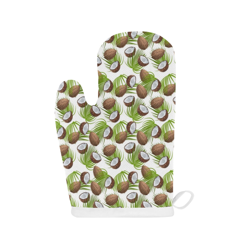 Coconut Pattern Print Design 04 Heat Resistant Oven Mitts