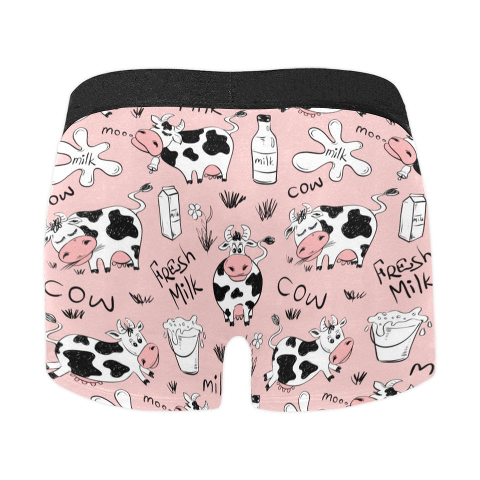 Cows milk product pink background Men's All Over Print Boxer Briefs Men's Underwear