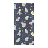 Cute sloth astronaut star planet rocket pattern Beach Towel