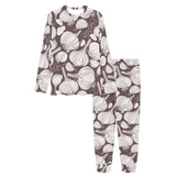 Garlic bulb dark background Women's All Over Print Pajama Set