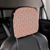 Eiffel Tower Flower Pattern Design 03 Car Headrest Cover