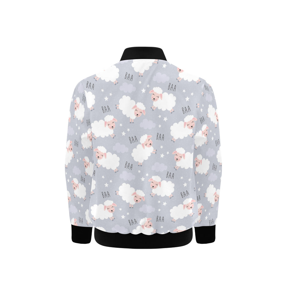Sweet dreams sheep pattern Kids' Boys' Girls' Bomber Jacket