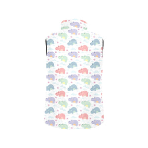 Hippopotamus Pattern Print Design 03 Men's Padded Vest