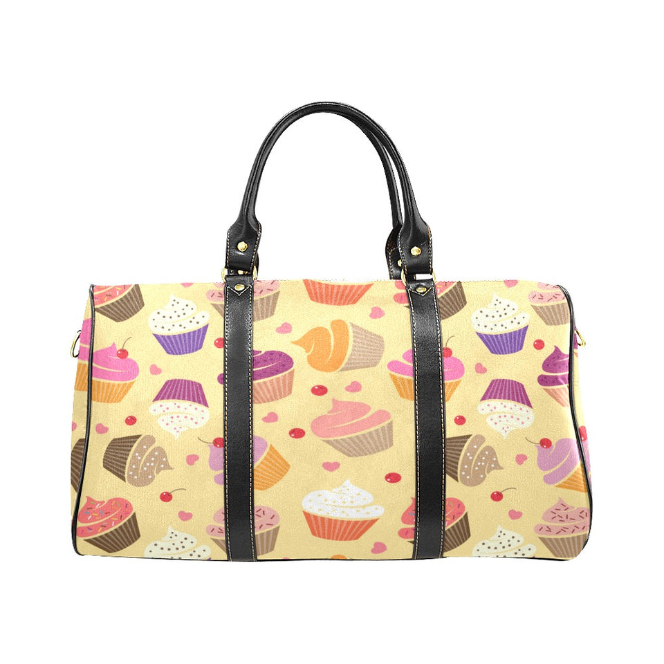 cake cupcake heart cherry pattern Travel Bag