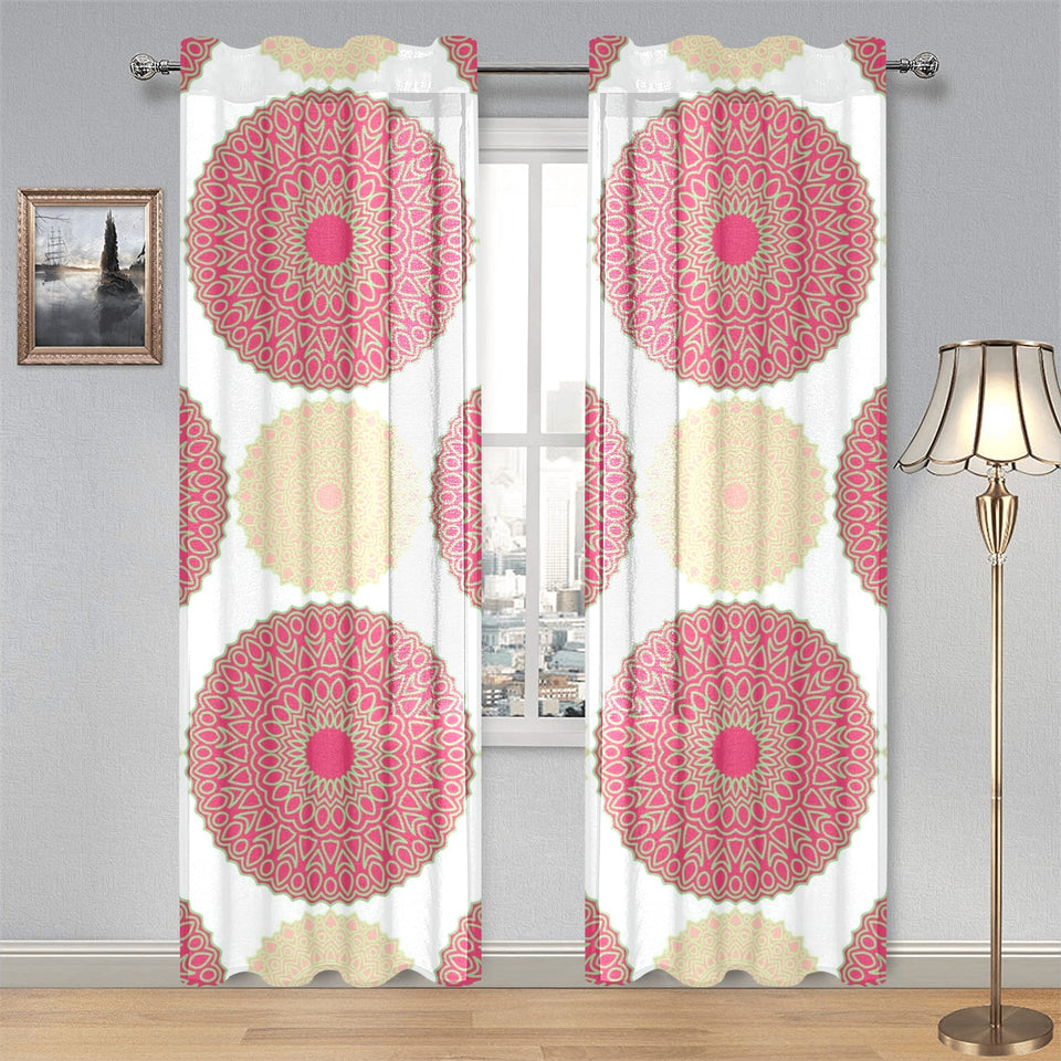 Circle indian pattern Gauze Curtain