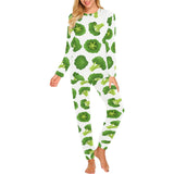 Cute broccoli pattern Women's All Over Print Pajama Set