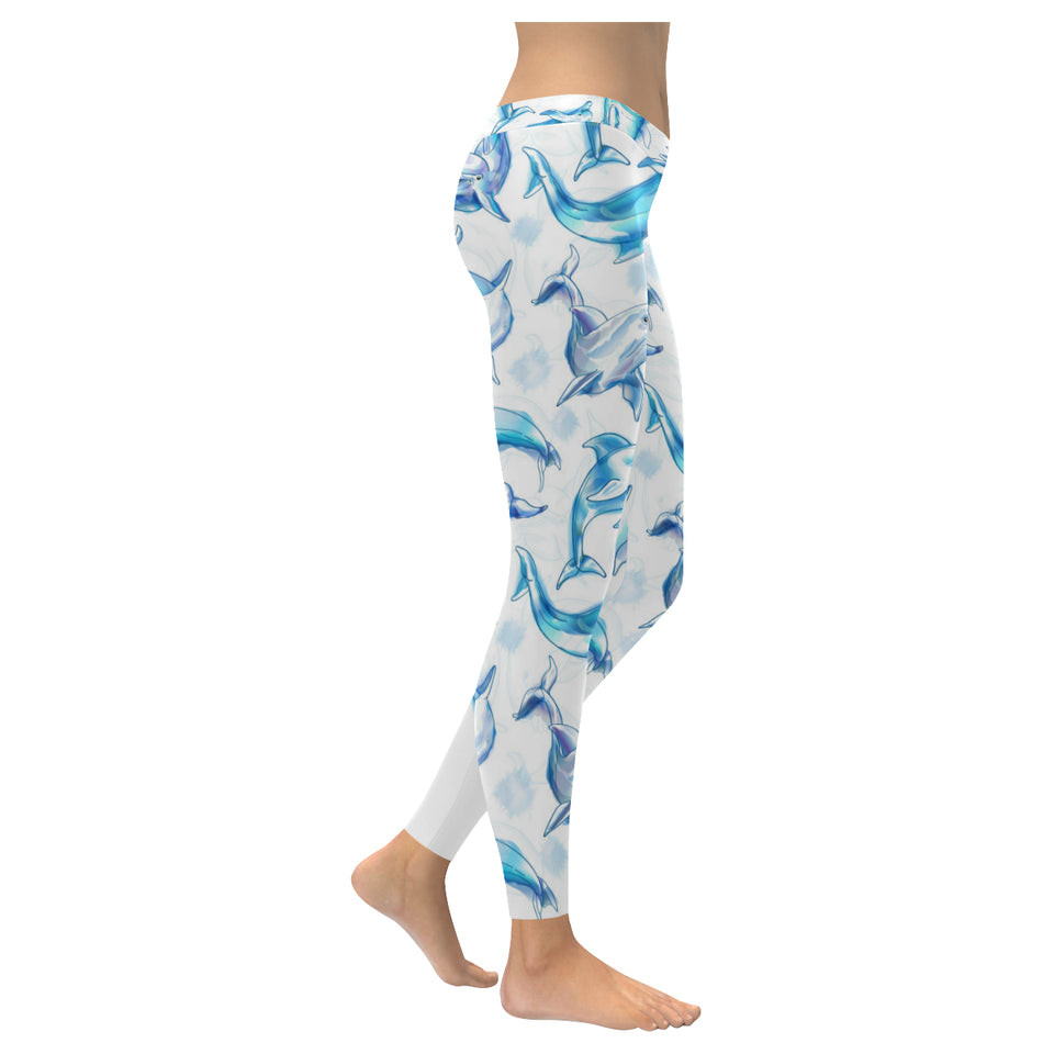 Watercolor dolphin pattern Women's Legging Fulfilled In US