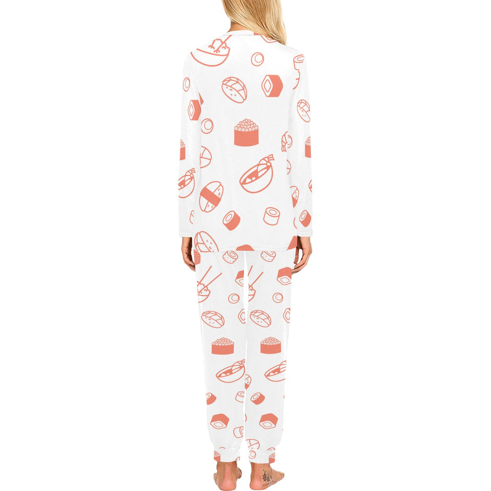 Sushi pattern Women's All Over Print Pajama Set