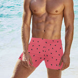 watermelon texture background Men's Swimming Trunks