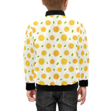 oranges leaves pattern Kids' Boys' Girls' Bomber Jacket