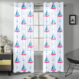 Sailboat anchor pattern Gauze Curtain
