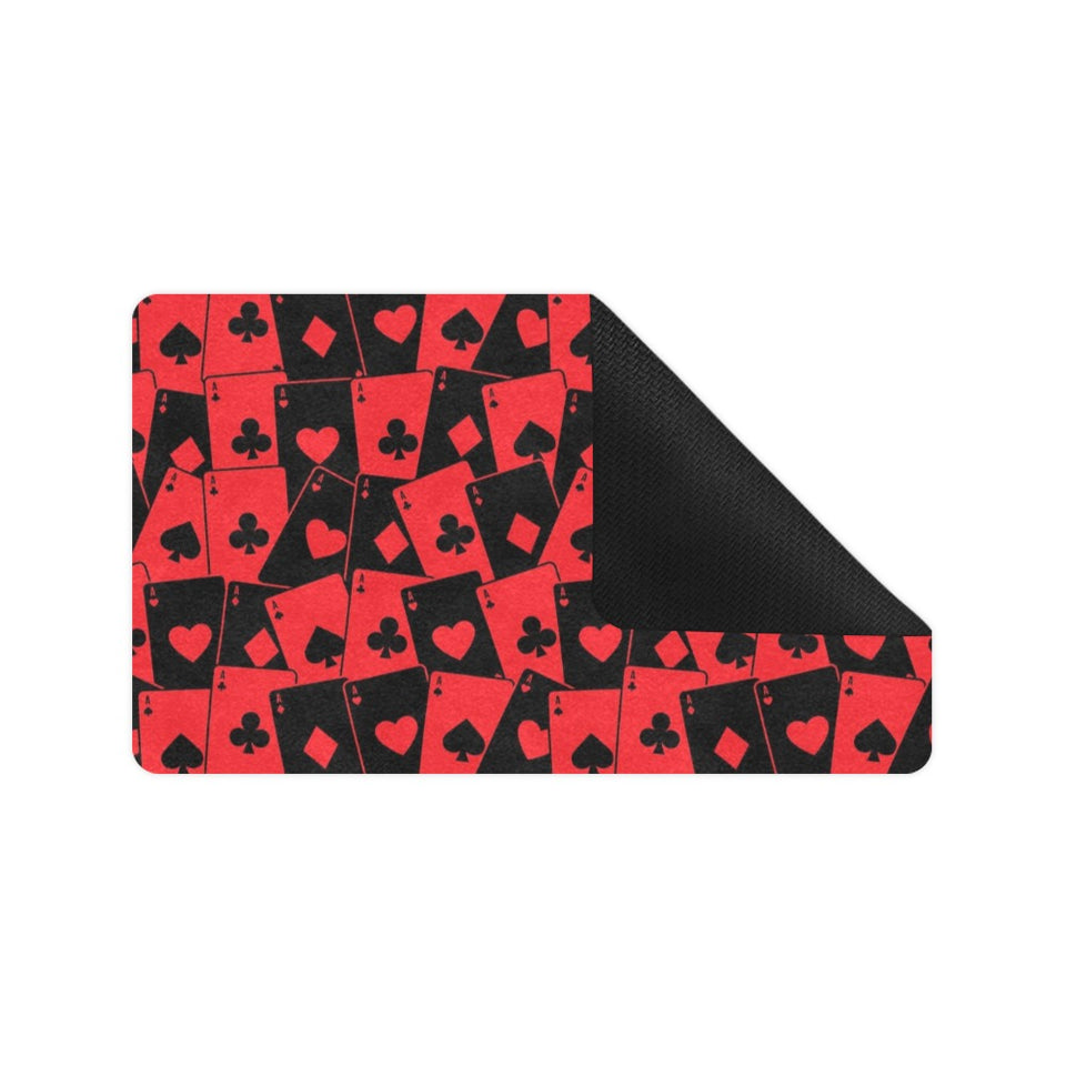 Casino Cards Suits Pattern Print Design 02 Doormat