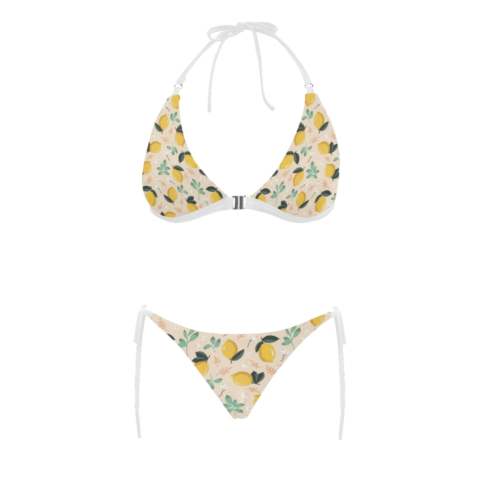 lemon flower leave pattern Sexy Bikinis Two-Piece Swimsuits