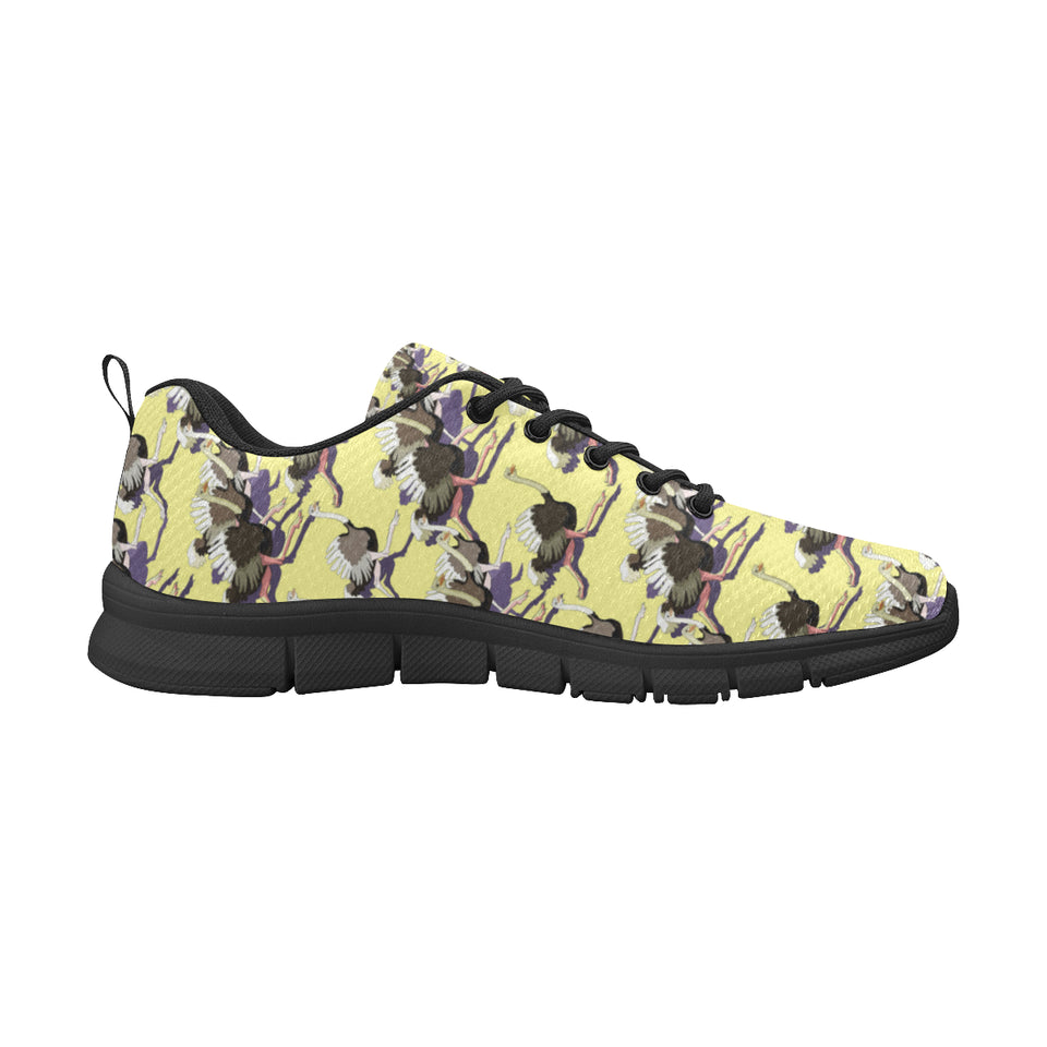 Ostrich Pattern Print Design 04 Men's Breathable Sneakers ( Model 055)
