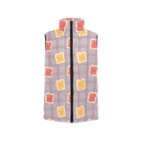 Bread Toast Pattern Print Design 05 Men's Padded Vest