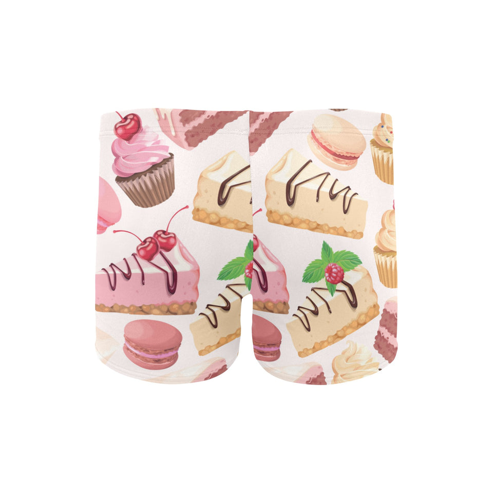 Cake cupcake sweets pattern Men's Swimming Trunks