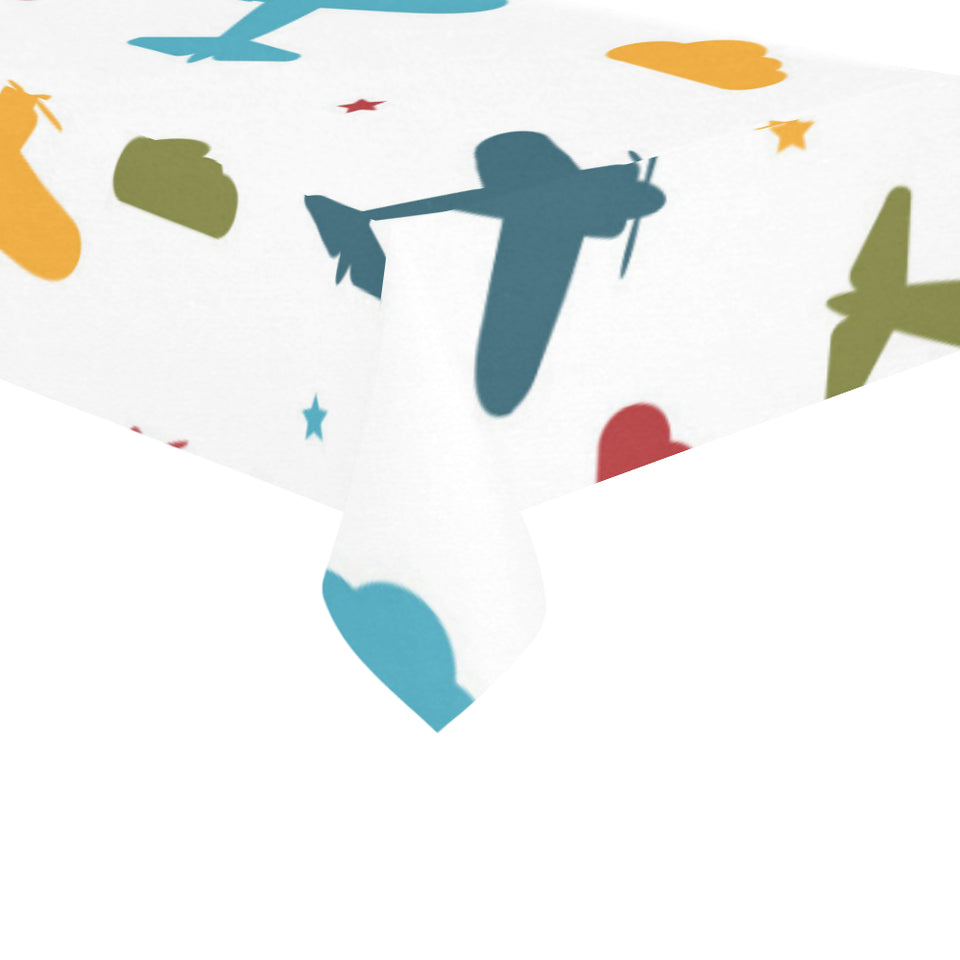 Airplane star cloud colorful Tablecloth